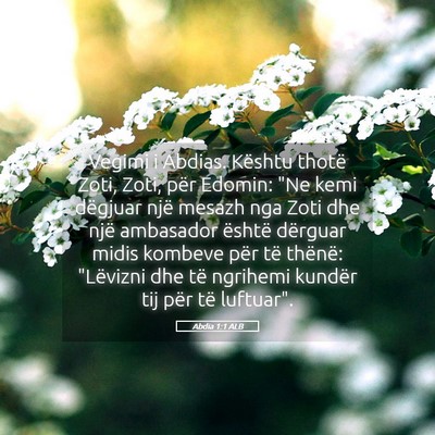 Picture 05 - Abdia 1:1 ALB - Vegimi i Abdias. Kështu thotë Zoti, Zoti, për - Bible Verse Picture