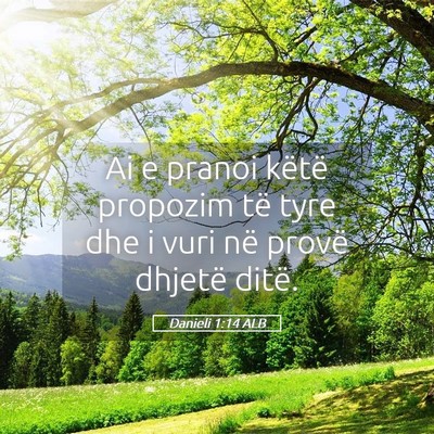 Picture 05 - Danieli 1:14 ALB - Ai e pranoi këtë propozim të tyre dhe i vuri - Bible Verse Picture