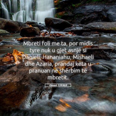 Picture 05 - Danieli 1:19 ALB - Mbreti foli me ta, por midis tyre nuk u gjet - Bible Verse Picture