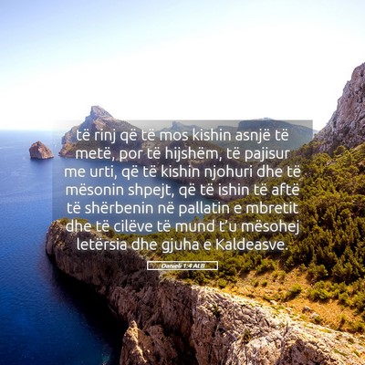 Picture 05 - Danieli 1:4 ALB - të rinj që të mos kishin asnjë të metë, por - Bible Verse Picture