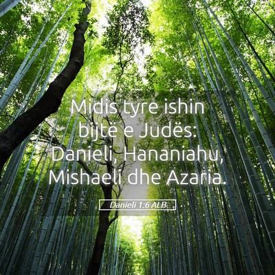 Picture 05 - Danieli 1:6 ALB - Midis tyre ishin bijtë e Judës: Danieli, - Bible Verse Picture