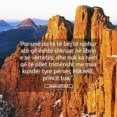 Picture 05 - Danieli 10:21 ALB - Por unë do të të bëj të njohur atë që - Bible Verse Picture