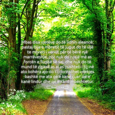 Picture 05 - Danieli 11:6 ALB - Mbas disa vjetëve do të lidhin aleancë; pastaj - Bible Verse Picture