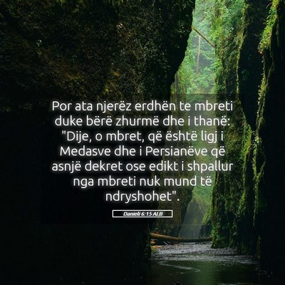 Picture 05 - Danieli 6:15 ALB - Por ata njerëz erdhën te mbreti duke bërë - Bible Verse Picture