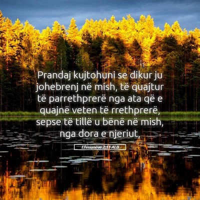 Picture 05 - Efesianëve 2:11 ALB - Prandaj kujtohuni se dikur ju johebrenj në mish, - Bible Verse Picture
