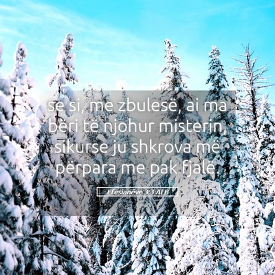 Picture 05 - Efesianëve 3:3 ALB - se si, me zbulesë, ai ma bëri të njohur - Bible Verse Picture