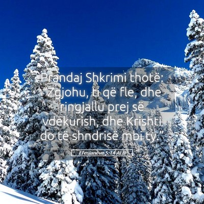 Picture 05 - Efesianëve 5:14 ALB - Prandaj Shkrimi thotë: “Zgjohu, ti që fle, - Bible Verse Picture