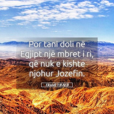 Picture 05 - Eksodi 1:8 ALB - Por tani doli në Egjipt një mbret i ri, që nuk - Bible Verse Picture