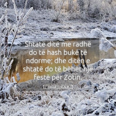 Picture 05 - Eksodi 13:6 ALB - Shtatë ditë me radhë do të hash bukë të - Bible Verse Picture
