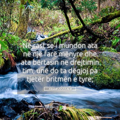 Picture 05 - Eksodi 22:23 ALB - Në rast se i mundon ata në një farë mënyre - Bible Verse Picture