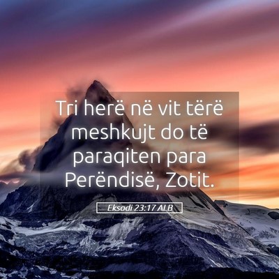 Picture 05 - Eksodi 23:17 ALB - Tri herë në vit tërë meshkujt do të - Bible Verse Picture