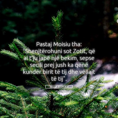 Picture 05 - Eksodi 32:29 ALB - Pastaj Moisiu tha: 
