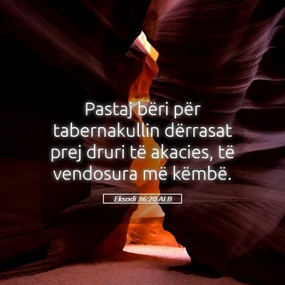 Picture 05 - Eksodi 36:20 ALB - Pastaj bëri për tabernakullin dërrasat prej - Bible Verse Picture