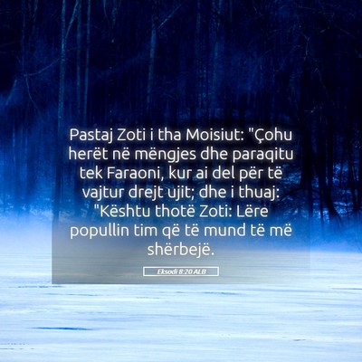 Picture 05 - Eksodi 8:20 ALB - Pastaj Zoti i tha Moisiut: 