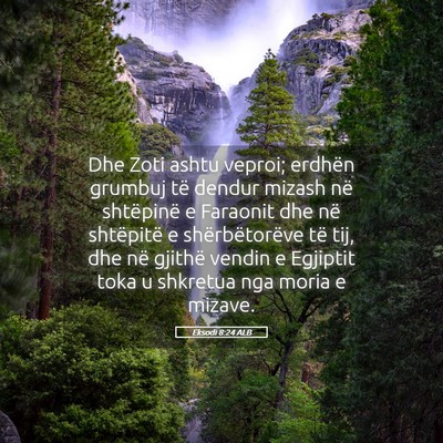 Picture 05 - Eksodi 8:24 ALB - Dhe Zoti ashtu veproi; erdhën grumbuj të dendur - Bible Verse Picture