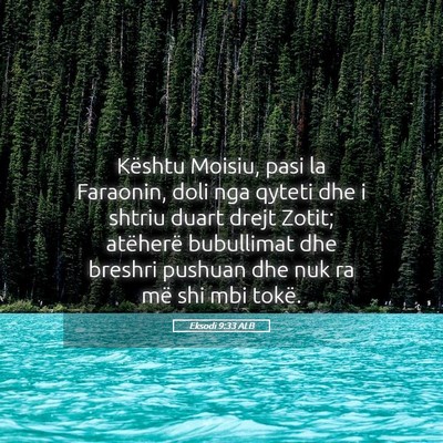 Picture 05 - Eksodi 9:33 ALB - Kështu Moisiu, pasi la Faraonin, doli nga qyteti - Bible Verse Picture