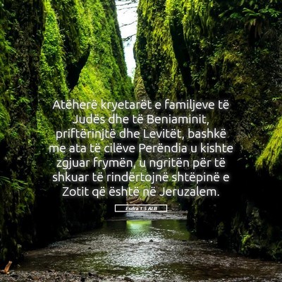 Picture 05 - Esdra 1:5 ALB - Atëherë kryetarët e familjeve të Judës dhe - Bible Verse Picture