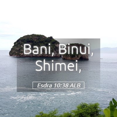 Picture 05 - Esdra 10:38 ALB - Bani, Binui, - Bible Verse Picture