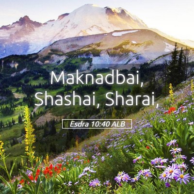 Picture 05 - Esdra 10:40 ALB - Maknadbai, Shashai, - Bible Verse Picture