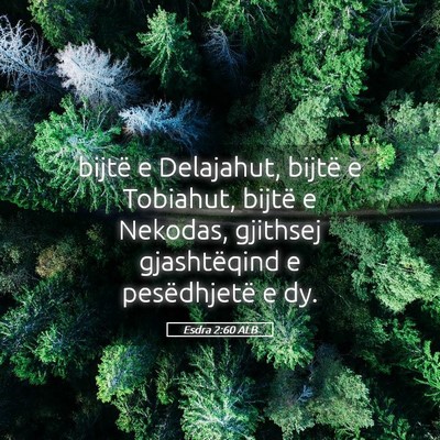 Picture 05 - Esdra 2:60 ALB - bijtë e Delajahut, bijtë e Tobiahut, bijtë e - Bible Verse Picture