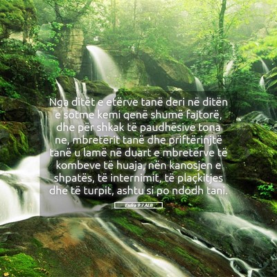 Picture 05 - Esdra 9:7 ALB - Nga ditët e etërve tanë deri në ditën e - Bible Verse Picture
