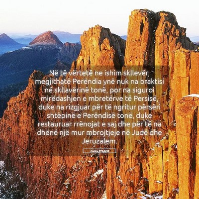 Picture 05 - Esdra 9:9 ALB - Në të vërtetë ne ishim skllevër, megjithatë - Bible Verse Picture