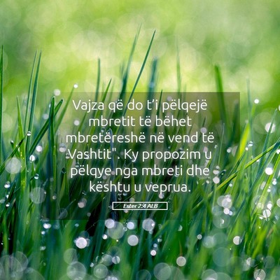 Picture 05 - Ester 2:4 ALB - Vajza që do t’i pëlqejë mbretit të bëhet - Bible Verse Picture
