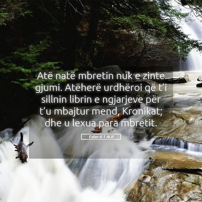 Picture 05 - Ester 6:1 ALB - Atë natë mbretin nuk e zinte gjumi. Atëherë - Bible Verse Picture