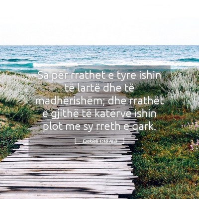 Picture 05 - Ezekieli 1:18 ALB - Sa për rrathet e tyre ishin të lartë dhe të - Bible Verse Picture