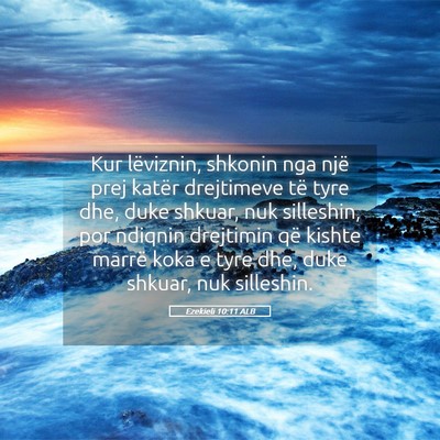 Picture 05 - Ezekieli 10:11 ALB - Kur lëviznin, shkonin nga një prej katër - Bible Verse Picture