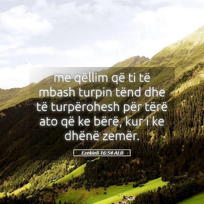 Picture 05 - Ezekieli 16:54 ALB - me qëllim që ti të mbash turpin tënd dhe të - Bible Verse Picture