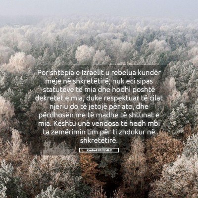 Picture 05 - Ezekieli 20:13 ALB - Por shtëpia e Izraelit u rebelua kundër meje - Bible Verse Picture