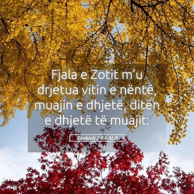 Picture 05 - Ezekieli 24:1 ALB - Fjala e Zotit m’u drjetua vitin e nëntë, - Bible Verse Picture