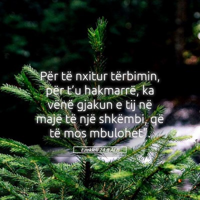 Picture 05 - Ezekieli 24:8 ALB - Për të nxitur tërbimin, për t’u hakmarrë, - Bible Verse Picture