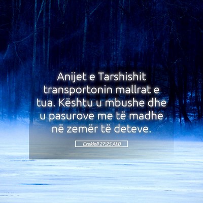Picture 05 - Ezekieli 27:25 ALB - Anijet e Tarshishit transportonin mallrat e tua. - Bible Verse Picture