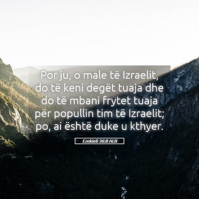 Picture 05 - Ezekieli 36:8 ALB - Por ju, o male të Izraelit, do të keni degët - Bible Verse Picture
