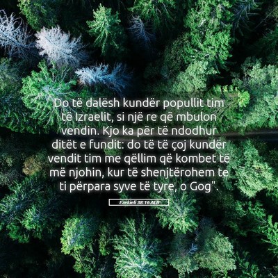 Picture 05 - Ezekieli 38:16 ALB - Do të dalësh kundër popullit tim të Izraelit, - Bible Verse Picture