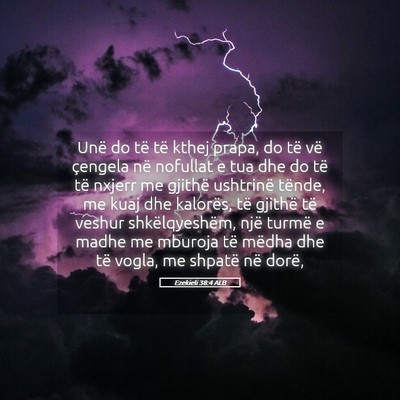 Picture 05 - Ezekieli 38:4 ALB - Unë do të të kthej prapa, do të vë çengela - Bible Verse Picture