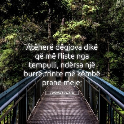 Picture 05 - Ezekieli 43:6 ALB - Atëherë dëgjova dikë që më fliste nga - Bible Verse Picture