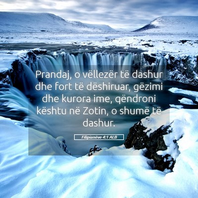 Picture 05 - Filipianëve 4:1 ALB - Prandaj, o vëllezër të dashur dhe fort të - Bible Verse Picture