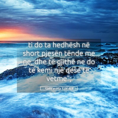 Picture 05 - Fjalët e urta 1:14 ALB - ti do ta hedhësh në short pjesën tënde me ne, - Bible Verse Picture