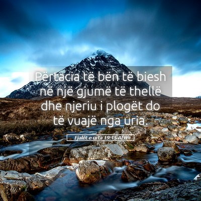 Picture 05 - Fjalët e urta 19:15 ALB - Përtacia të bën të biesh në një gjumë të - Bible Verse Picture