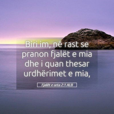 Picture 05 - Fjalët e urta 2:1 ALB - Biri im, në rast se pranon fjalët e mia dhe i - Bible Verse Picture