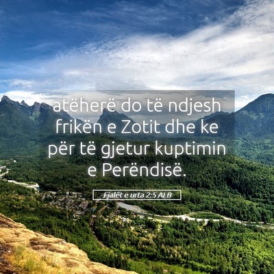Picture 05 - Fjalët e urta 2:5 ALB - atëherë do të ndjesh frikën e Zotit dhe ke - Bible Verse Picture