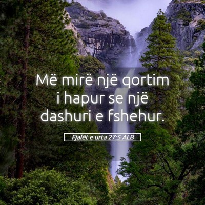 Picture 05 - Fjalët e urta 27:5 ALB - Më mirë një qortim i hapur se një dashuri e - Bible Verse Picture