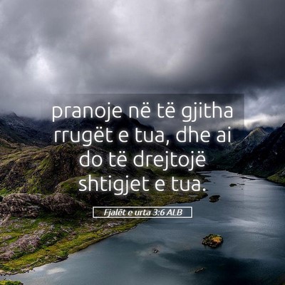 Picture 05 - Fjalët e urta 3:6 ALB - pranoje në të gjitha rrugët e tua, dhe ai do - Bible Verse Picture