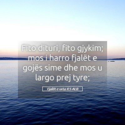 Picture 05 - Fjalët e urta 4:5 ALB - Fito dituri, fito gjykim; mos i harro fjalët e - Bible Verse Picture