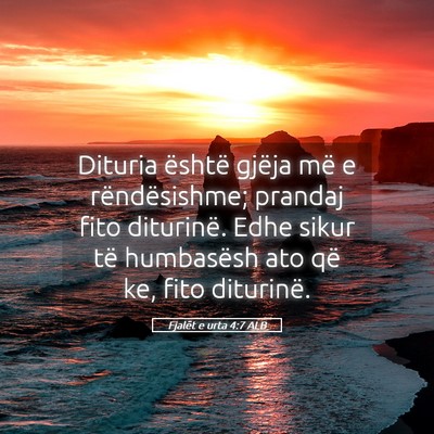 Picture 05 - Fjalët e urta 4:7 ALB - Dituria është gjëja më e rëndësishme; - Bible Verse Picture