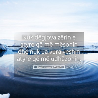 Picture 05 - Fjalët e urta 5:13 ALB - Nuk dëgjova zërin e atyre që më mësonin dhe - Bible Verse Picture