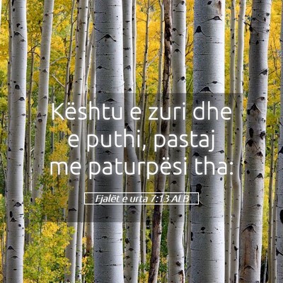 Picture 05 - Fjalët e urta 7:13 ALB - Kështu e zuri dhe e puthi, pastaj me paturpësi - Bible Verse Picture
